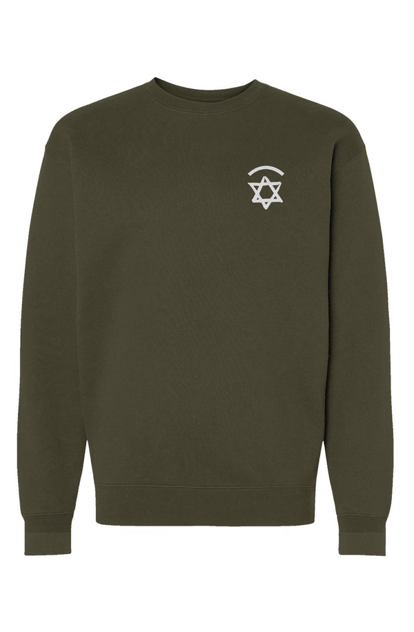 Heavyweight Crewneck Sweatshirt STAR MILITARY GREEN