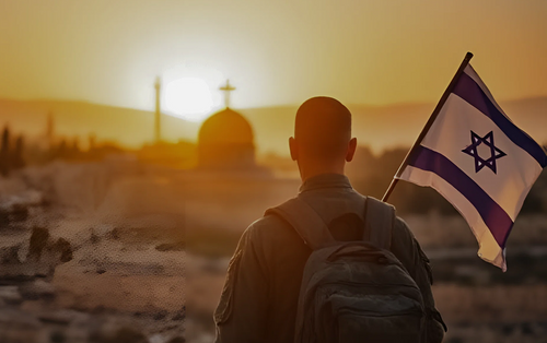 solder with israeli flag